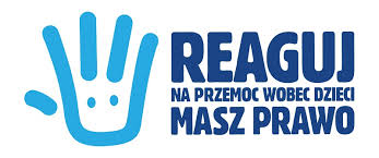 Niebieska dłoń reaguj na przemoc